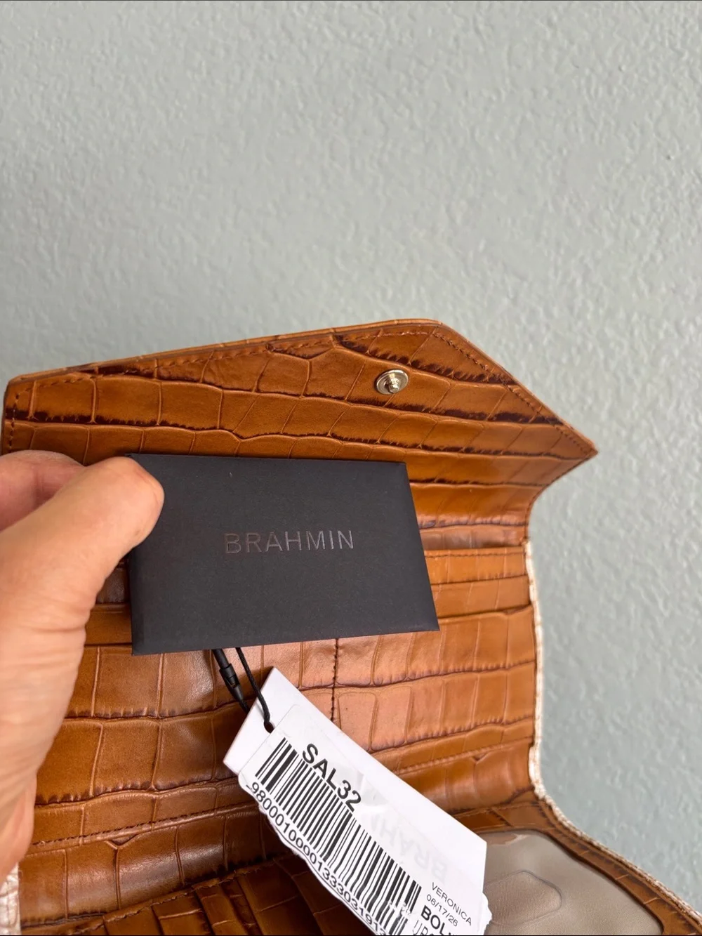 Brahmin Veronica ivory helm leather Wallet
